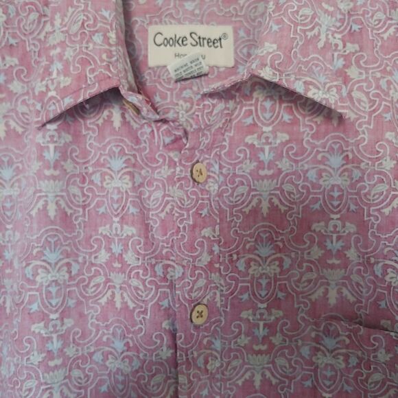 Cooke Street Men's Vintage Hawaiian Shirt Size XL Red - Picture 2 of 8